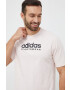 adidas Bavlněné tričko bílá barva s potiskem - Pepit.cz