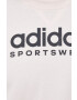 adidas Bavlněné tričko bílá barva s potiskem - Pepit.cz