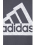 adidas Bavlněné tričko šedá barva s potiskem - Pepit.cz