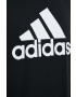 adidas Bavlněné tričko s dlouhým rukávem černá barva s potiskem - Pepit.cz