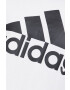 adidas Bavlněné tričko s dlouhým rukávem bílá barva s potiskem - Pepit.cz