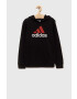 adidas Dětská mikina U BL 2 HOODIE černá barva s kapucí s potiskem - Pepit.cz