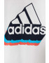 adidas Dětské bavlněné tričko bílá barva s potiskem - Pepit.cz