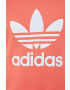 adidas Originals Bavlněná mikina HE9537 dámská oranžová barva s potiskem - Pepit.cz