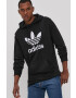 adidas Originals Bavlněná mikina H06667 pánská černá barva s potiskem H06667-BLK/WHT - Pepit.cz