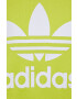 adidas Originals Bavlněná mikina Adicolor HE6950 dámská zelená barva s potiskem - Pepit.cz