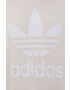 adidas Originals Bavlněná mikina H33586 dámská krémová barva s potiskem - Pepit.cz