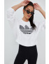 adidas Originals Bavlněná mikina Trefoil Moments HB9443 dámská bílá barva s aplikací - Pepit.cz