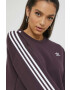 adidas Originals Bavlněné šaty fialová barva midi oversize - Pepit.cz