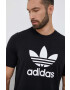 adidas Originals Bavlněné tričko béžová barva s aplikací - Pepit.cz