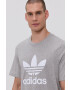 adidas Originals Bavlněné tričko H06643 šedá barva melanžové - Pepit.cz