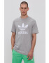 adidas Originals Bavlněné tričko H06643 šedá barva melanžové - Pepit.cz