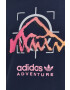 adidas Originals Bavlněné tričko tmavomodrá barva s potiskem - Pepit.cz