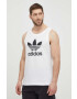 adidas Originals Bavlněný top bílá barva - Pepit.cz