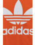 adidas Originals Dětské bavlněné tričko oranžová barva s potiskem - Pepit.cz