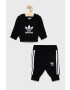 adidas Originals Dětská tepláková souprava HE6909 černá barva - Pepit.cz