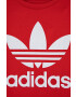 adidas Originals Dětské bavlněné tričko HC9586 červená barva s potiskem - Pepit.cz