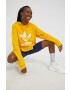 adidas Originals Kraťasy dámské tmavomodrá barva s potiskem high waist - Pepit.cz