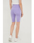 adidas Originals Kraťasy dámské fialová barva s aplikací high waist HE0408-LPURPL - Pepit.cz