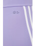 adidas Originals Kraťasy dámské fialová barva s aplikací high waist HE0408-LPURPL - Pepit.cz