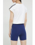 adidas Originals Kraťasy dámské tmavomodrá barva s aplikací high waist - Pepit.cz