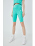 adidas Originals Kraťasy Adicolor HE9503 dámské zelená barva s aplikací high waist HE9503-HIREGR - Pepit.cz