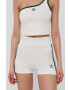 adidas Originals Kraťasy H56461 dámské krémová barva s aplikací high waist - Pepit.cz