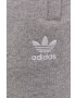 adidas Originals Kraťasy dámské šedá barva melanžové high waist - Pepit.cz