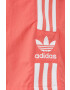 adidas Originals Kraťasy Adicolor HF7454 dámské růžová barva s aplikací high waist - Pepit.cz