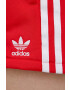 adidas Originals Kraťasy Adicolor dámské červená barva hladké high waist HE9495-VIVRED - Pepit.cz