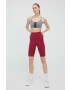 adidas Originals Kraťasy Trefoil Moments HE0406 dámské fialová barva s aplikací high waist HE0406-LEGBUR - Pepit.cz