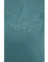 adidas Originals Mikina Trefoil Moments HE4733 dámská tyrkysová barva hladká - Pepit.cz