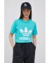 adidas Originals Tričko Adicolor HE6869 dámské tyrkysová barva - Pepit.cz