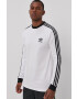 adidas Originals Tričko s dlouhým rukávem GN3477 pánské bílá barva hladké GN3477-WHITE - Pepit.cz