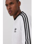 adidas Originals Tričko s dlouhým rukávem GN3477 pánské bílá barva hladké GN3477-WHITE - Pepit.cz