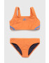 adidas Performance Dvoudílné dětské plavky 3S BIKINI oranžová barva - Pepit.cz