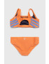 adidas Performance Dvoudílné dětské plavky 3S BIKINI oranžová barva - Pepit.cz