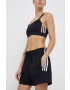 adidas Performance Kraťasy HC1663 dámské růžová barva vzorované medium waist - Pepit.cz