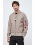 Alpha Industries Bomber bunda béžová barva přechodná - Pepit.cz