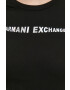 Armani Exchange Bavlněné tričko černá barva - Pepit.cz