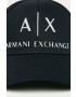 Armani Exchange Čepice tmavomodrá barva s aplikací - Pepit.cz