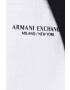 Armani Exchange Kraťasy dámské bílá barva hladké high waist - Pepit.cz