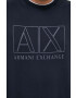 Armani Exchange Mikina pánská tmavomodrá barva s potiskem - Pepit.cz