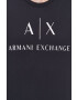 Armani Exchange Tričko s dlouhým rukávem pánské tmavomodrá barva s potiskem - Pepit.cz