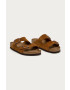 Birkenstock Kožené pantofle Arizona pánské hnědá barva 1009526 - Pepit.cz