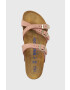 Birkenstock Kožené pantofle Franca Injected Rivets SFB dámské růžová barva 1024261 - Pepit.cz