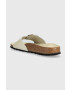 Birkenstock Kožené pantofle Madrid dámské béžová barva 1025298 - Pepit.cz