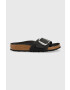 Birkenstock Kožené pantofle Madrid dámské hnědá barva 1014615 - Pepit.cz