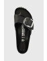 Birkenstock Kožené pantofle Madrid dámské hnědá barva 1014615 - Pepit.cz