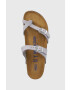 Birkenstock Kožené pantofle Mayari SFB dámské fialová barva 1024006 - Pepit.cz